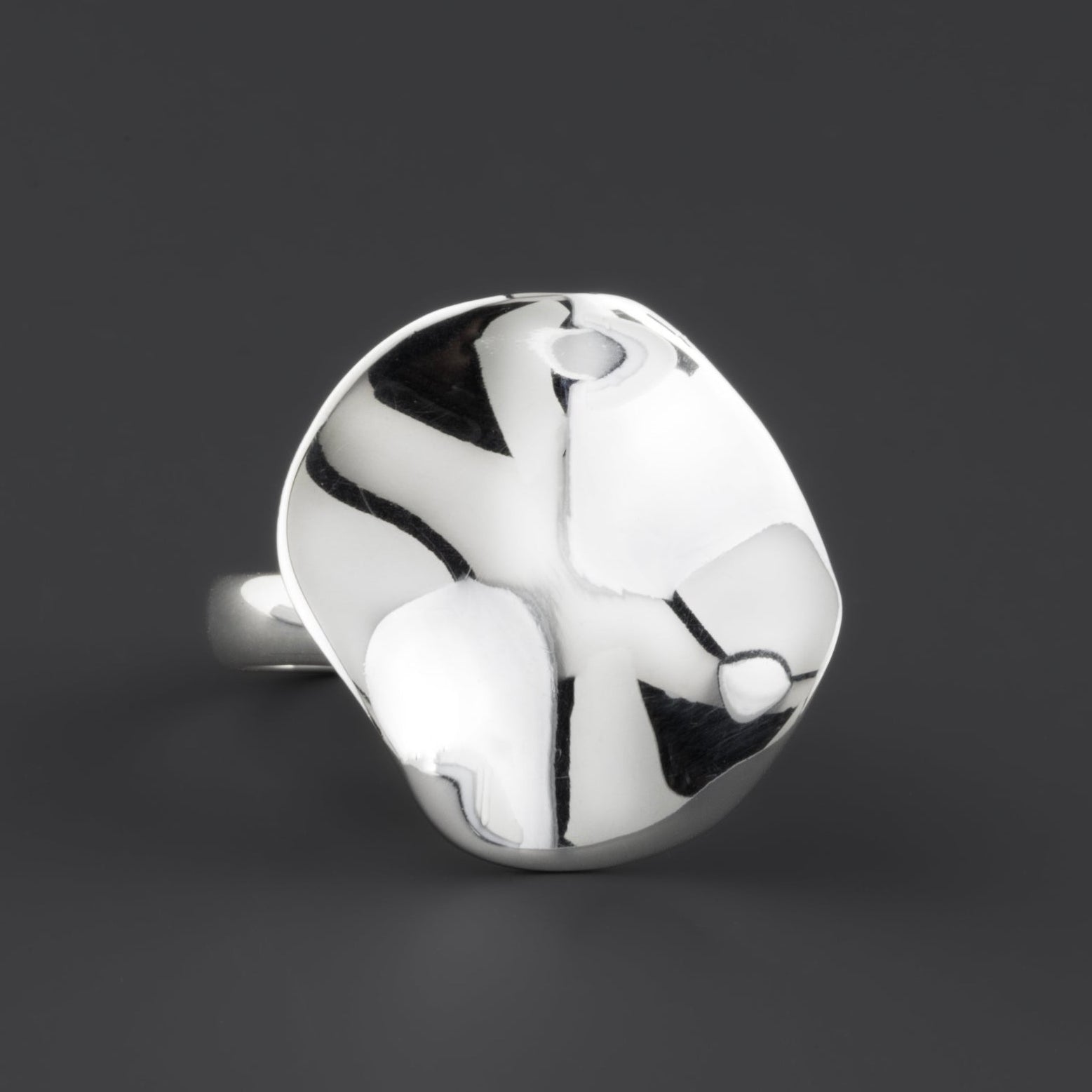 sculptural sterling silver ring