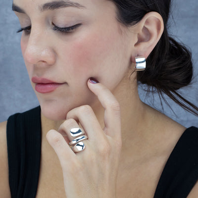 Chunky Wraparound Sterling Silver Ring