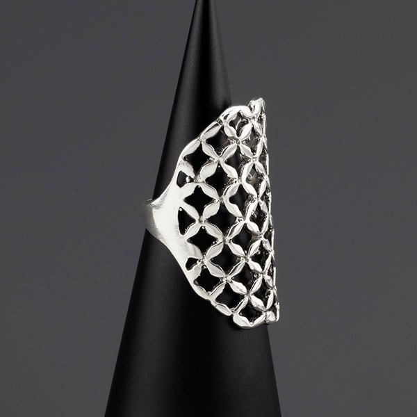 Cut Out Sterling Silver Statement Ring - Reveka Rose