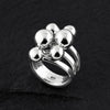 Sterling Silver Ball Statement Ring - Reveka Rose