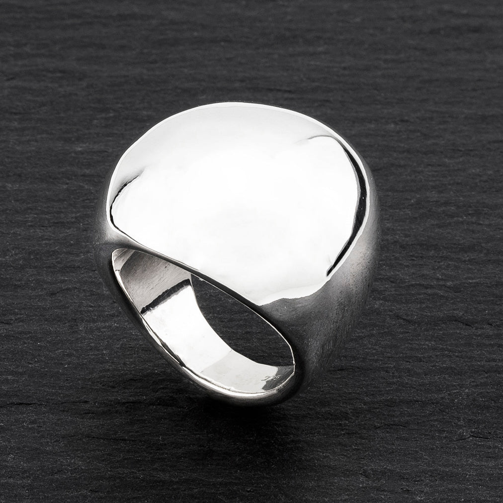silver boldness chunky dome ring