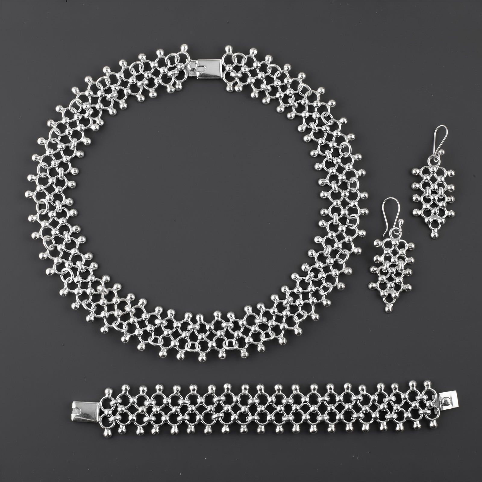 silver cascade 3 piece set