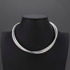 silver orbit choker necklace
