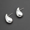 silver seed chunky stud earrings