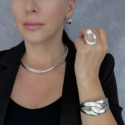 Power Curve Sterling Silver Cuff