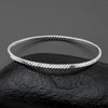 silver twist bangle bracelet