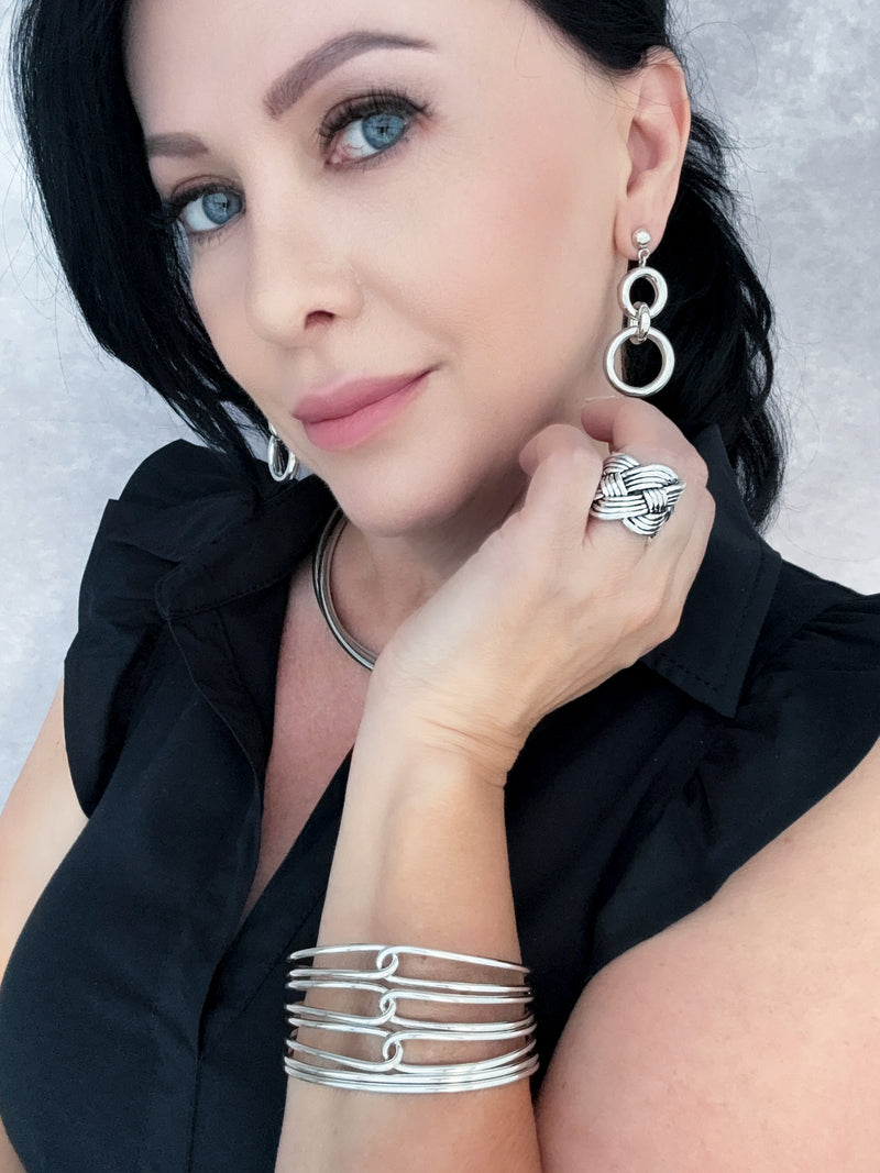 Circle Play Statement Earrings