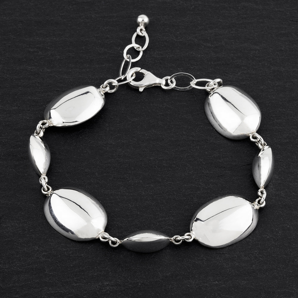 simple sterling silver everyday link bracelet