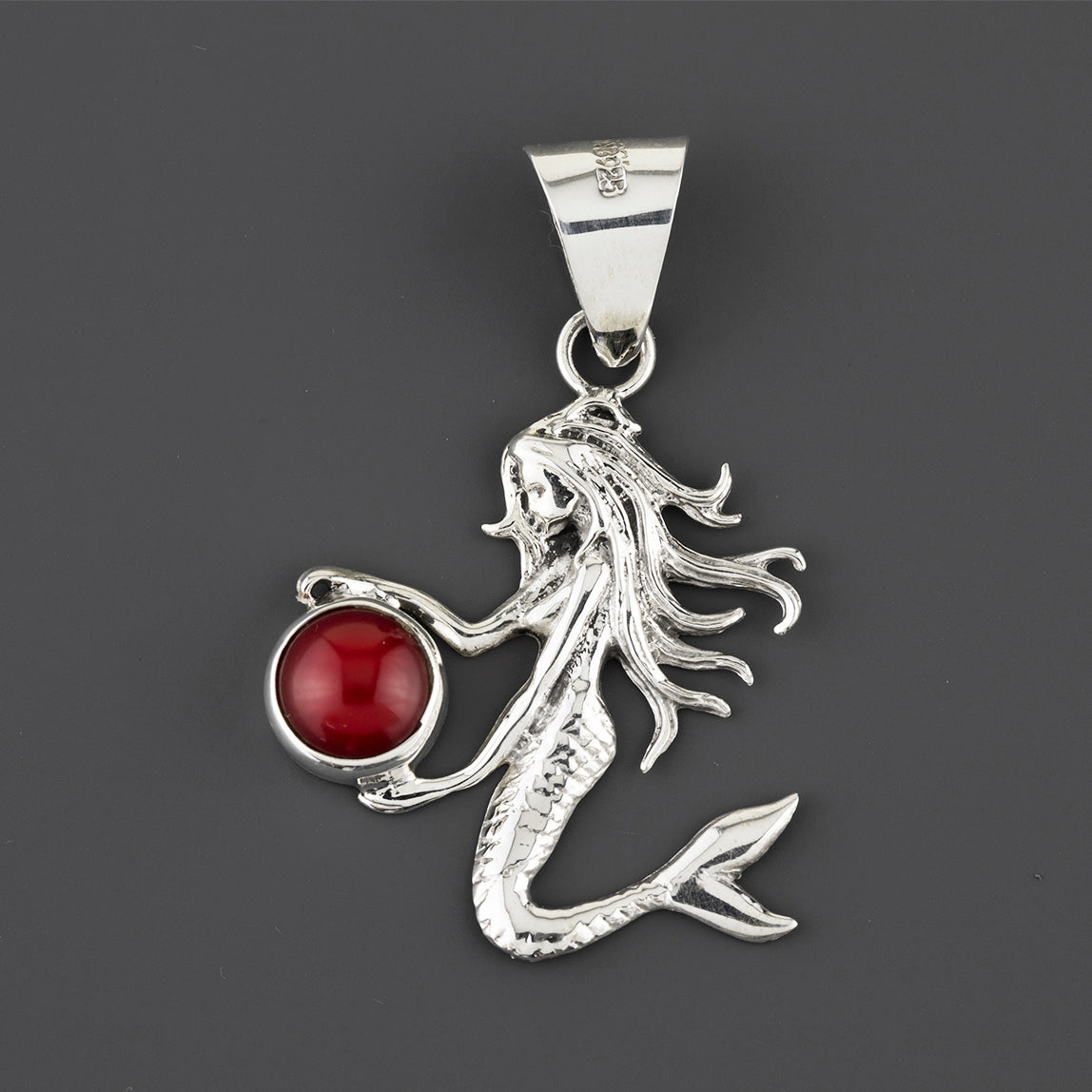 siren swing sterling silver pendant