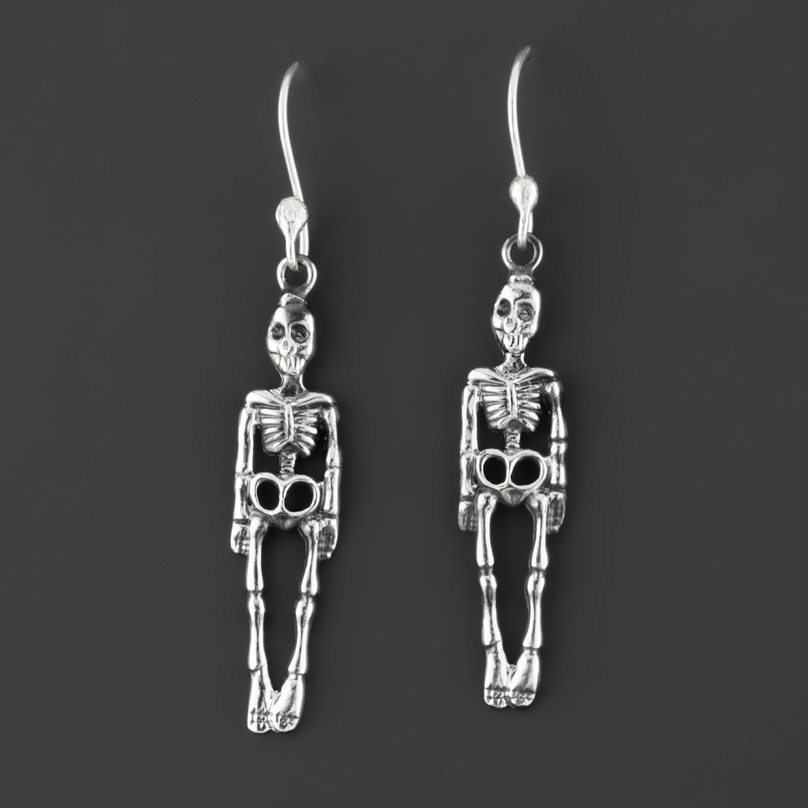 skeleton dangle earrings