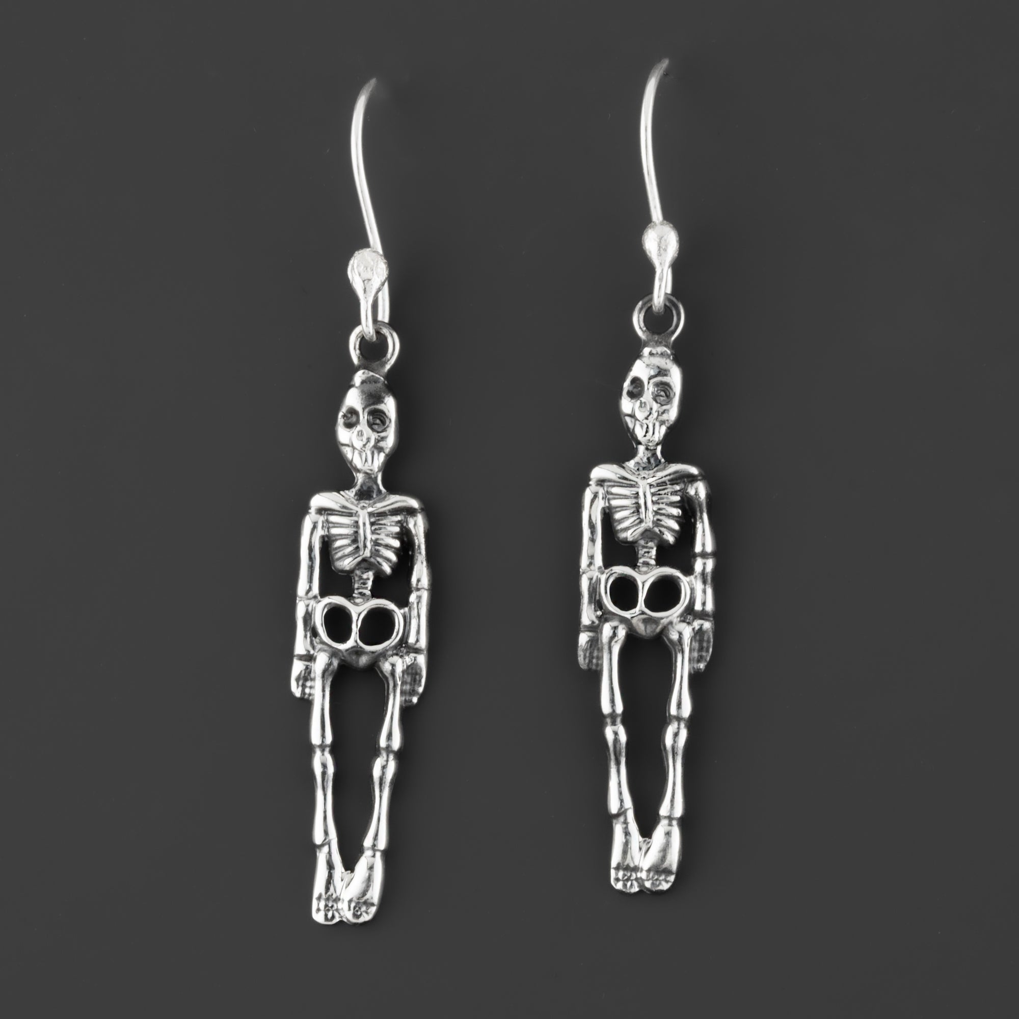 skeleton dangle earrings