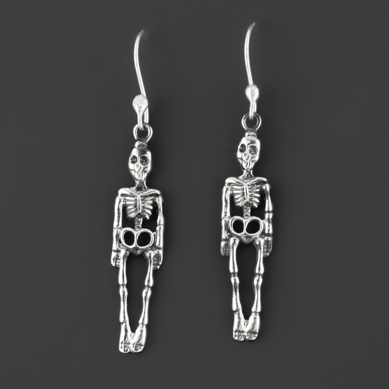 skeleton dangle earrings