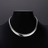 sleek orbit sterling silver choker necklace