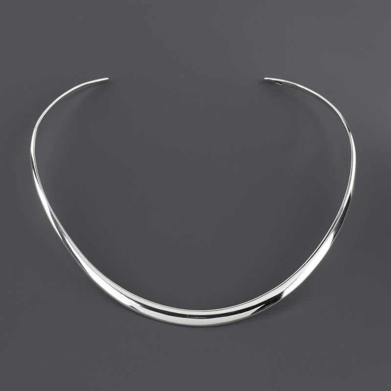 sleek orbit sterling silver choker