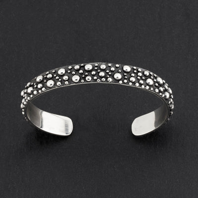 slim sterling silver dot cuff bracelet