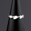 slim sterling silver twist ring