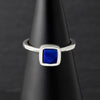 small square lapis lazuli ring