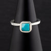 small square turquoise ring