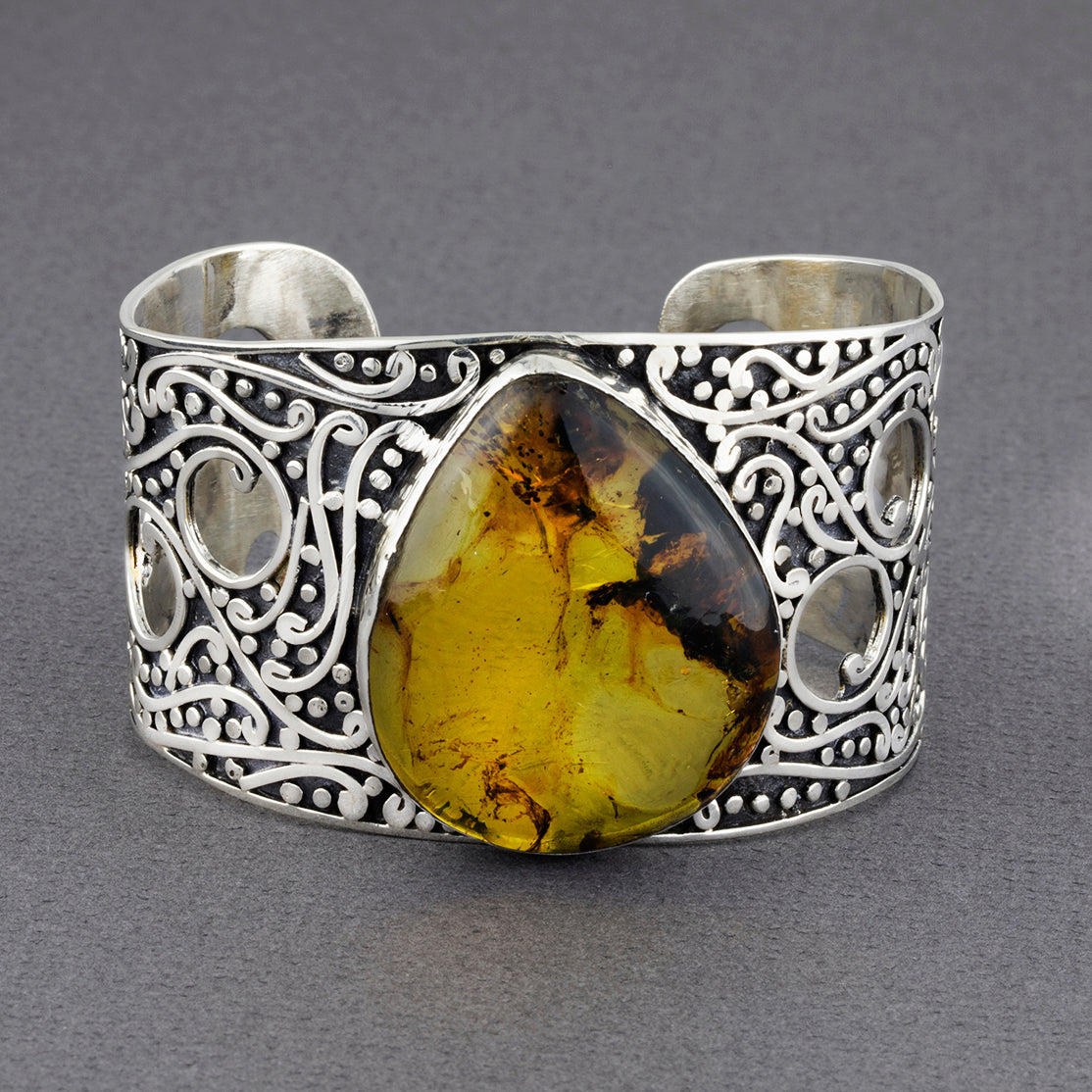sol de Chiapas amber cuff bracelet