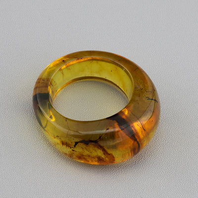 solid amber ring from Chiapas Mexico