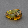 solid carved amber ring from Chiapas Mexico