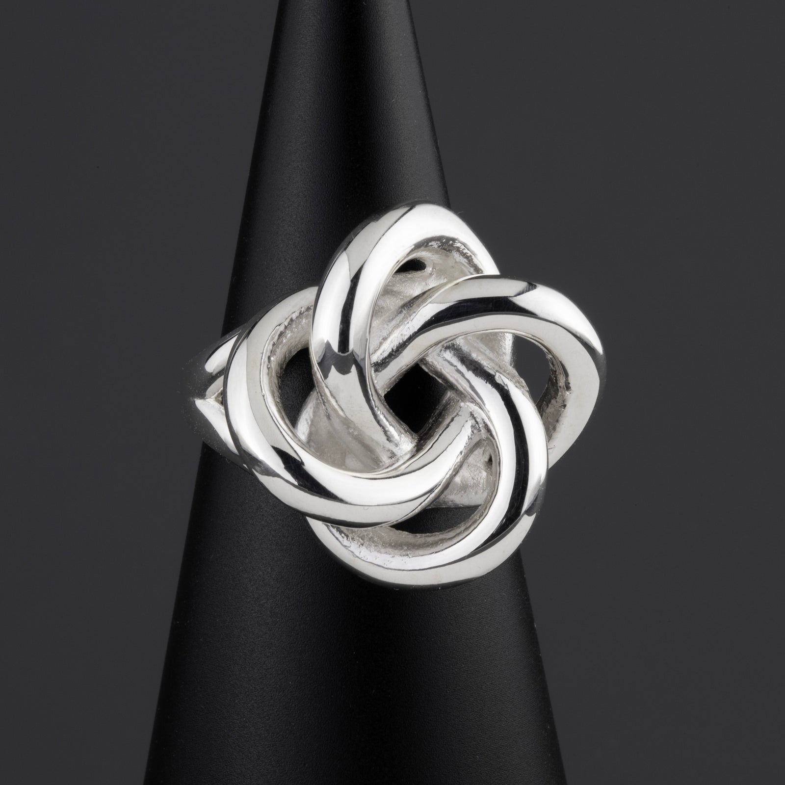 solid sterling silver knot ring