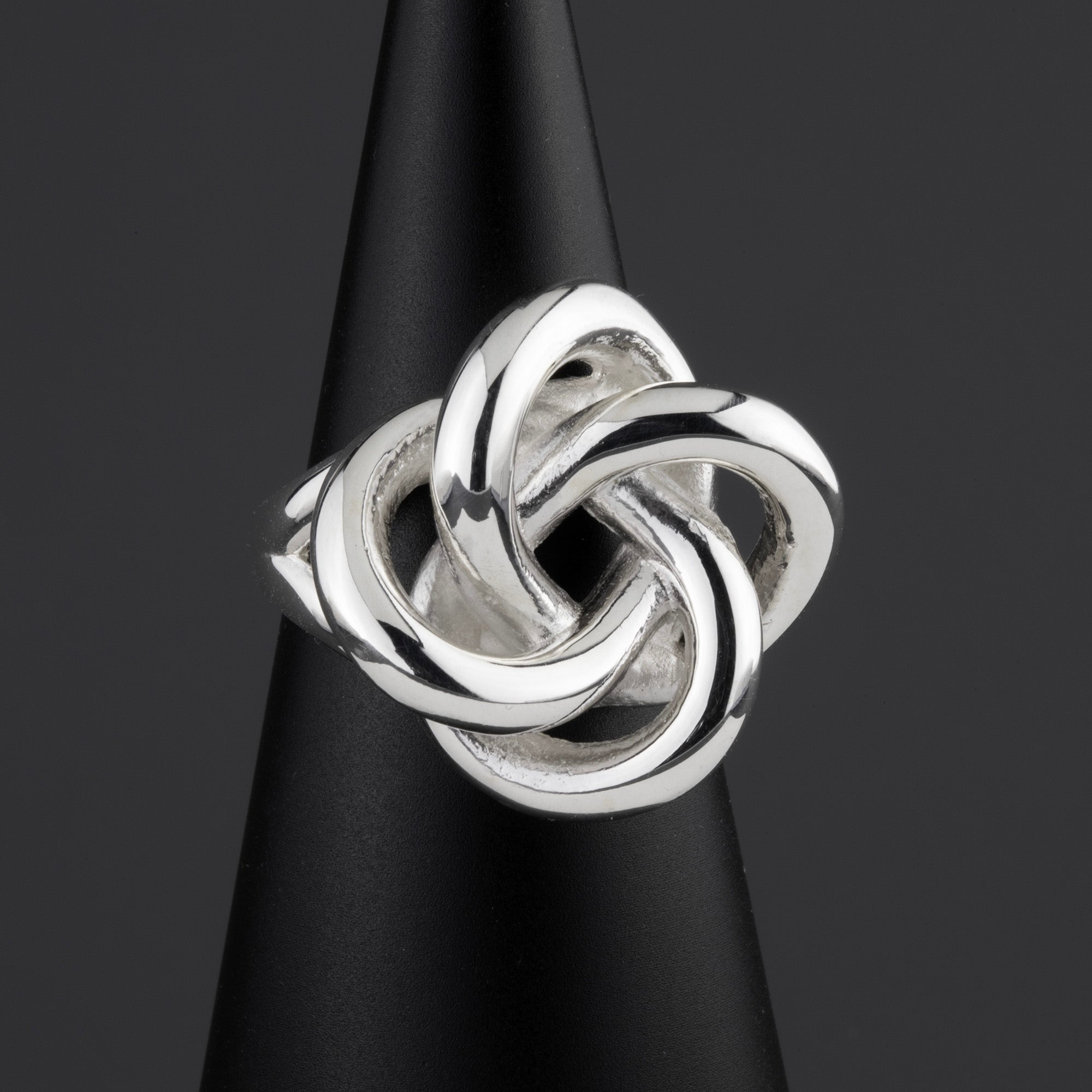 solid sterling silver knot ring