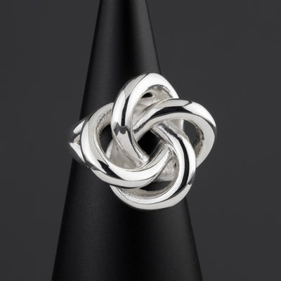 solid sterling silver knot ring