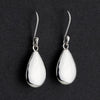 solid sterling silver teardrop dangle earrings