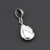 solid sterling silver teardrop pendant