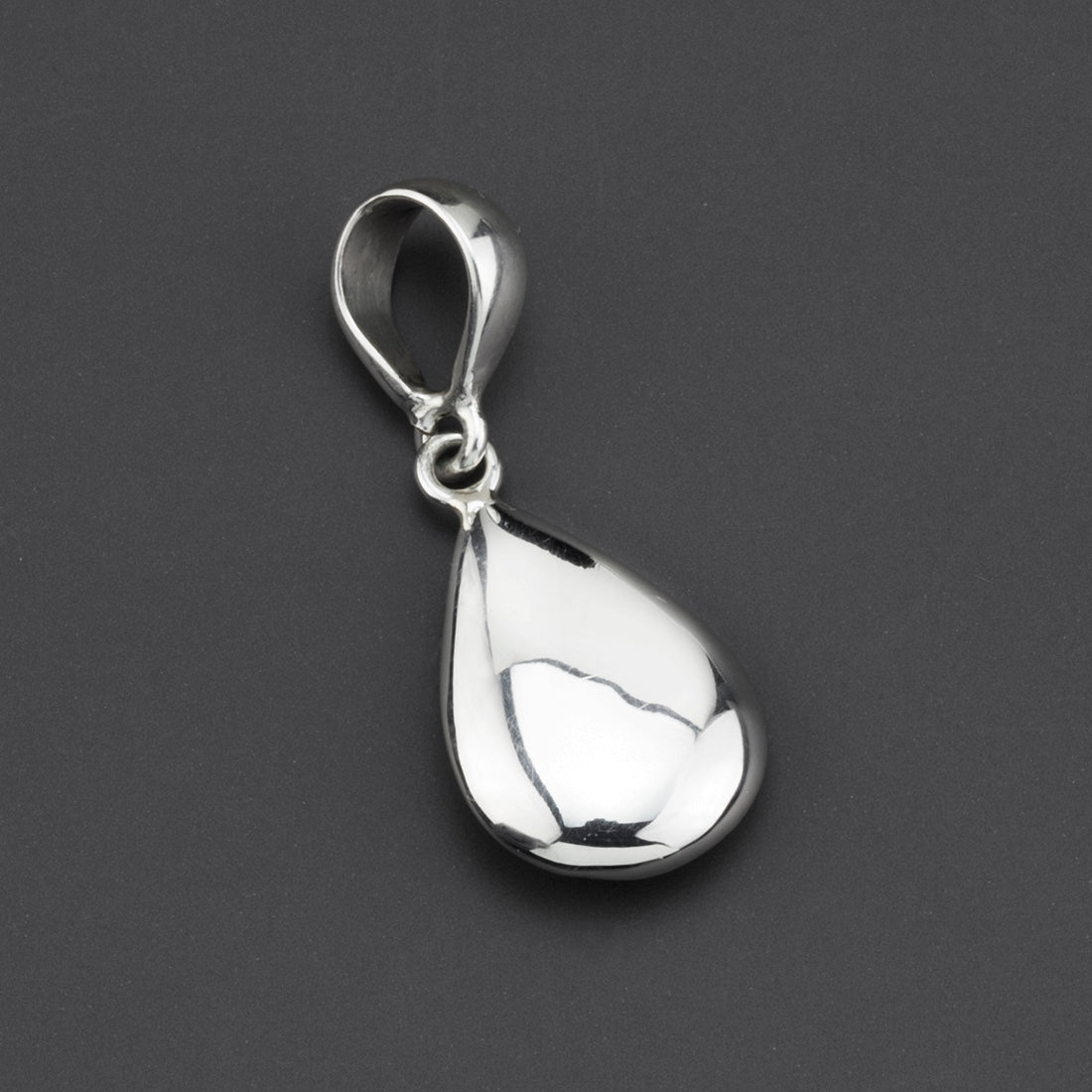 solid sterling silver teardrop pendant