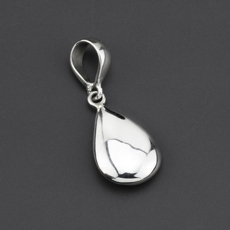 solid sterling silver teardrop pendant
