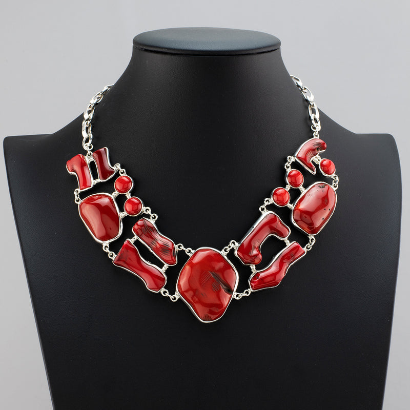 spice queen red coral necklace