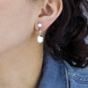 Sterling Silver Twist Post Dangle Earrings