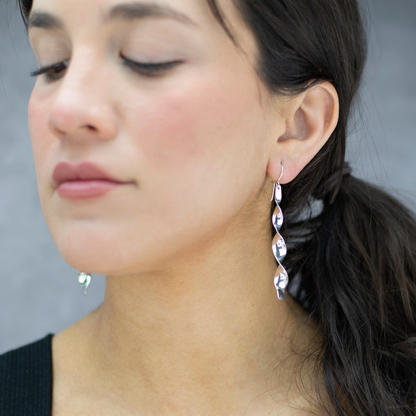 Twist & Shout Sterling Silver Earrings - Reveka Rose