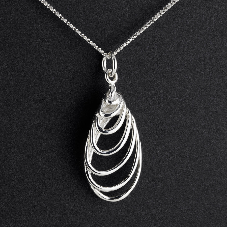 spiral muse sterling silver pendant 