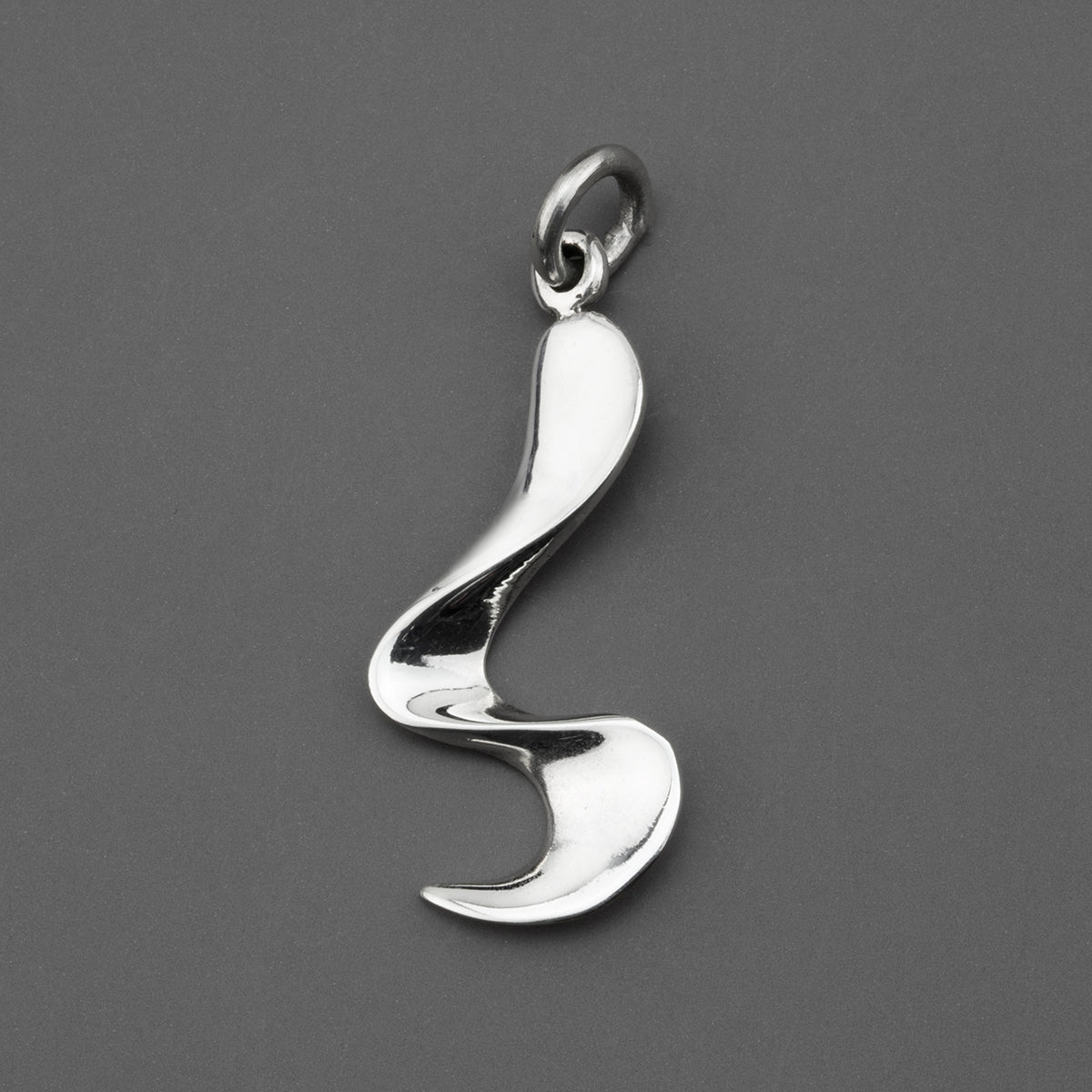spirit curve sterling silver pendant
