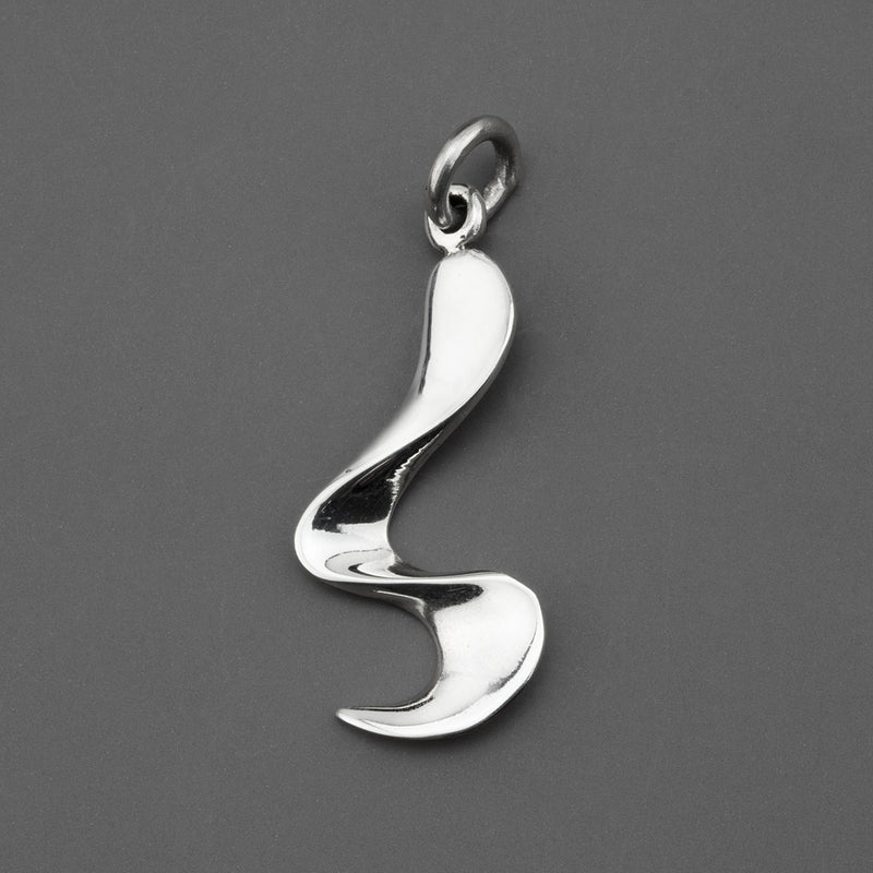 spirit curve sterling silver pendant