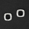 square black obsidian earrings