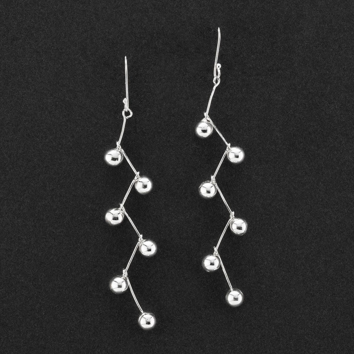 starfall long sterling silver earrings