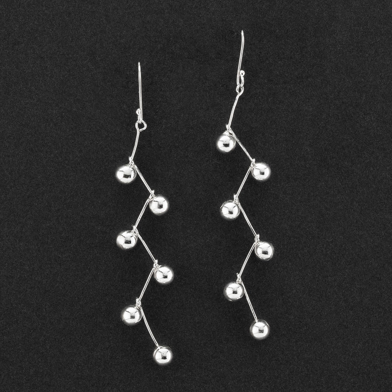 starfall long sterling silver earrings