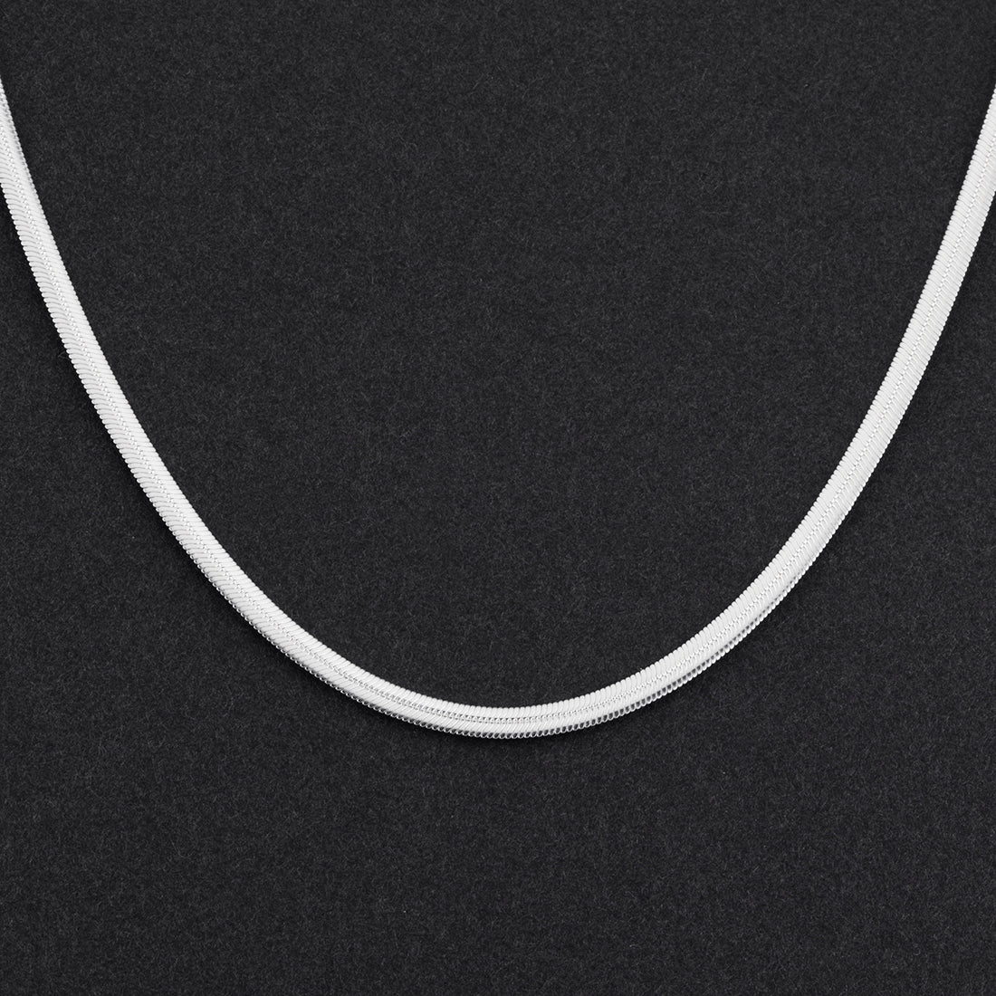 sterling silver 4mm flat snake chain necklace