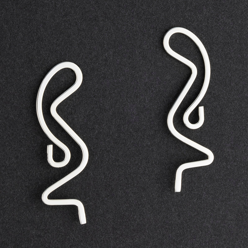 sterling silver abstract earrings