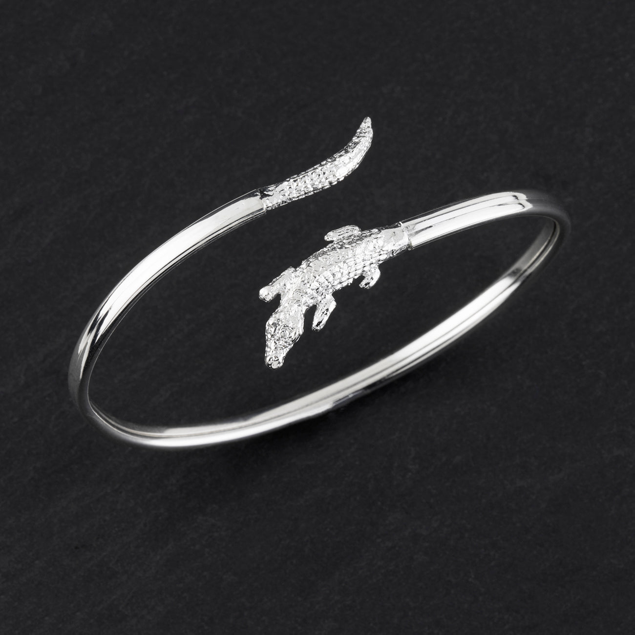sterling silver alligator bracelet