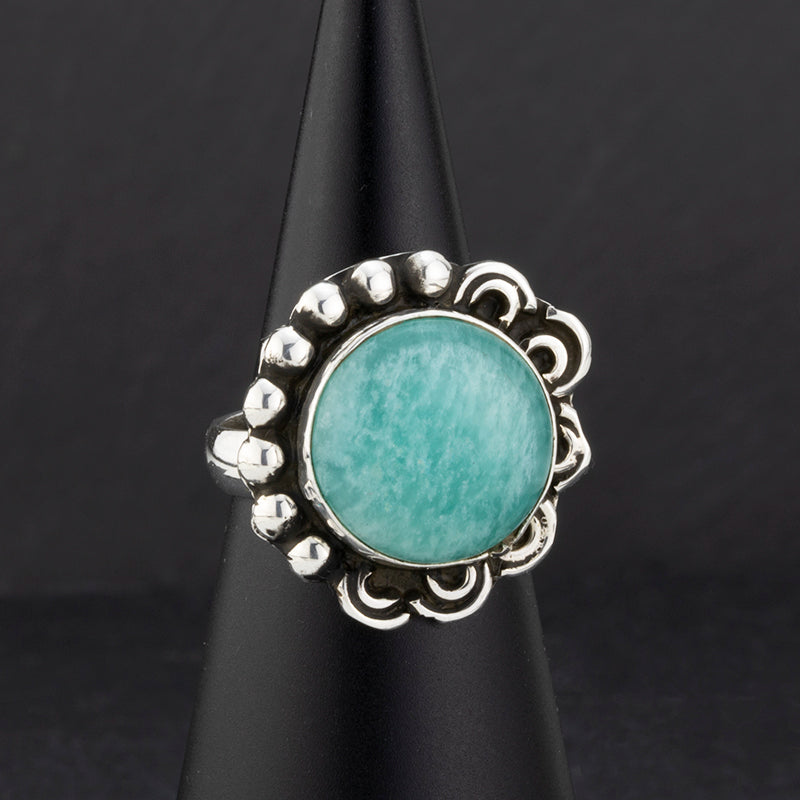 sterling silver amazonite ring
