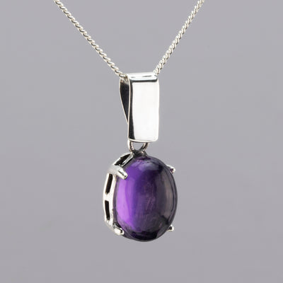sterling silver and amethyst pendant necklace