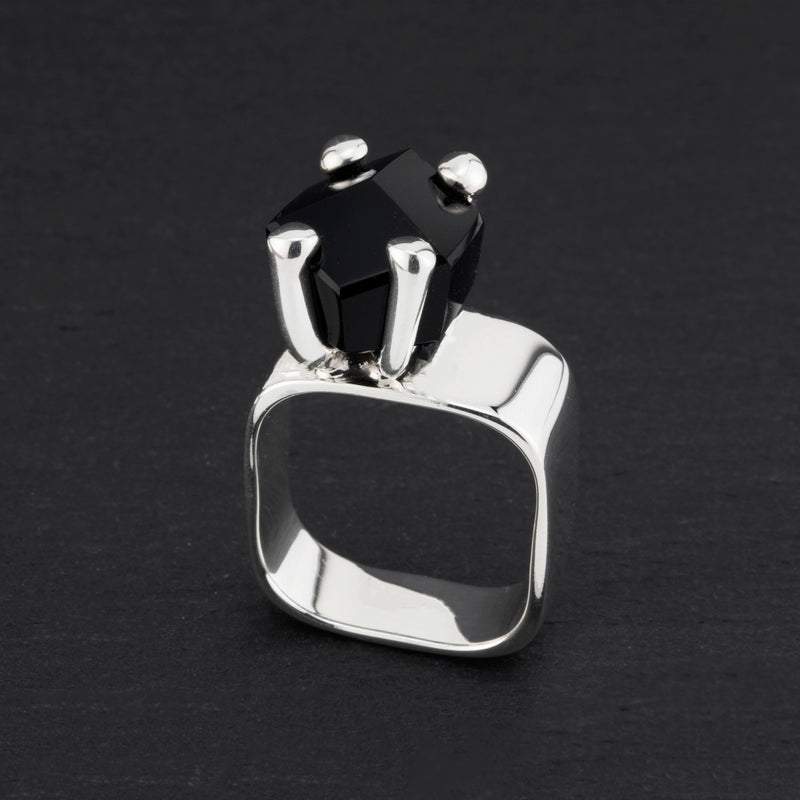 sterling silver and black onyx ring