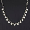 sterling silver and button pearl necklace