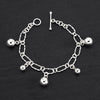sterling silver ball charm bracelet