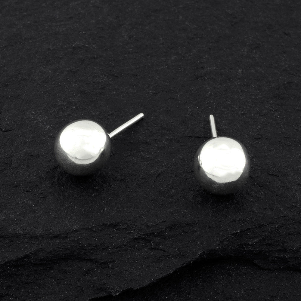 sterling silver ball stud earrings